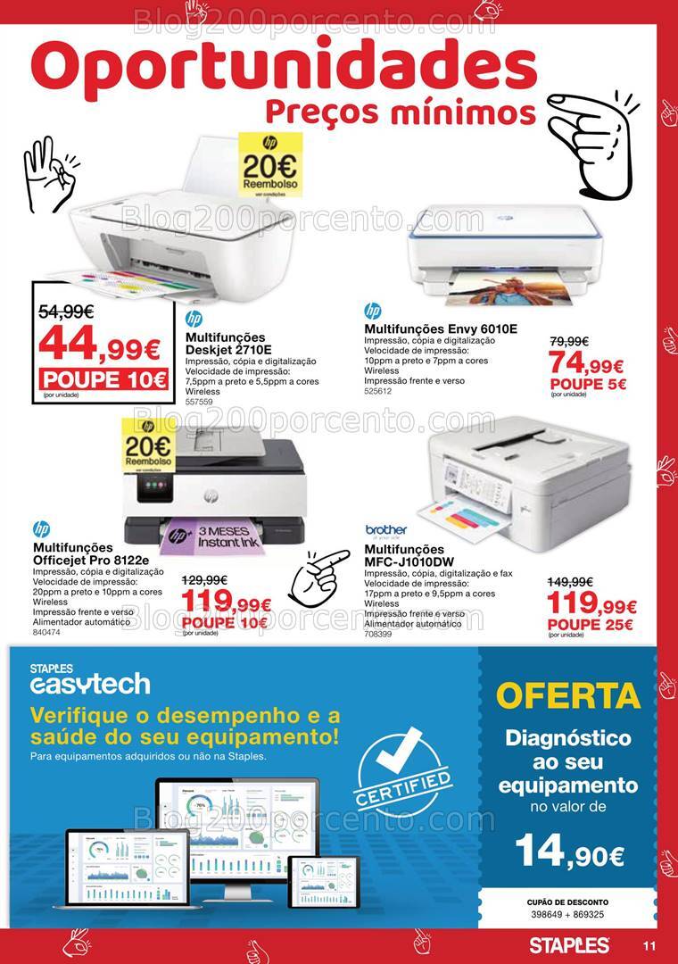 Antevisão Folheto STAPLES Promoções de 31 outubro a 20 novembro