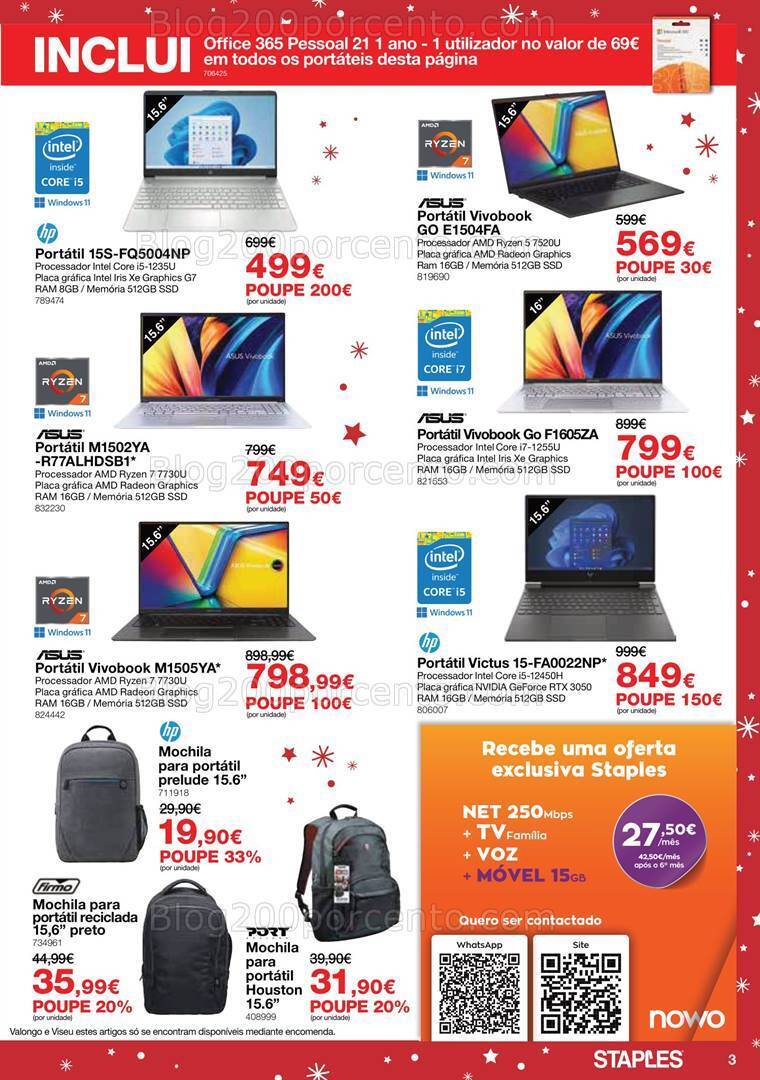 Antevisão Folheto STAPLES Natal Promoções de 29 novembro a 24 dezembro