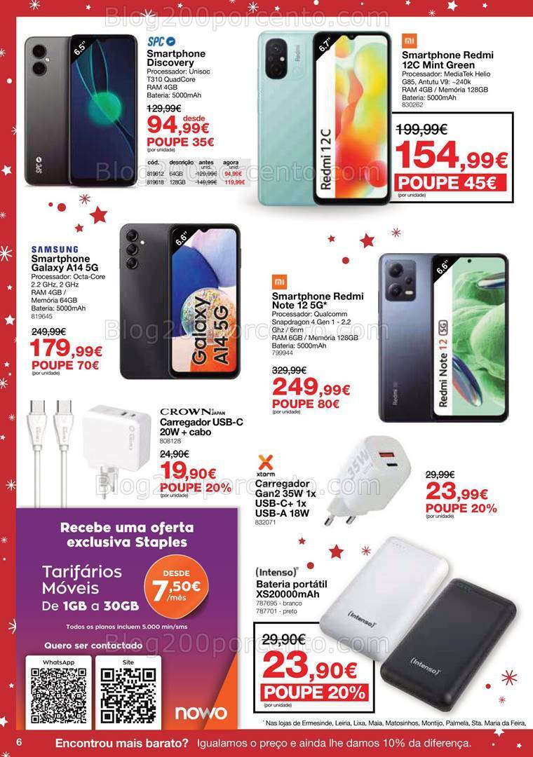 Antevisão Folheto STAPLES Natal Promoções de 29 novembro a 24 dezembro