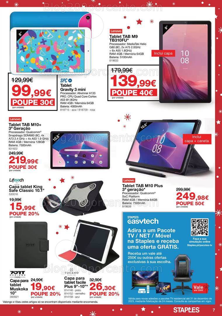Antevisão Folheto STAPLES Natal Promoções de 29 novembro a 24 dezembro
