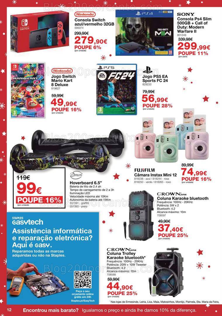 Antevisão Folheto STAPLES Natal Promoções de 29 novembro a 24 dezembro