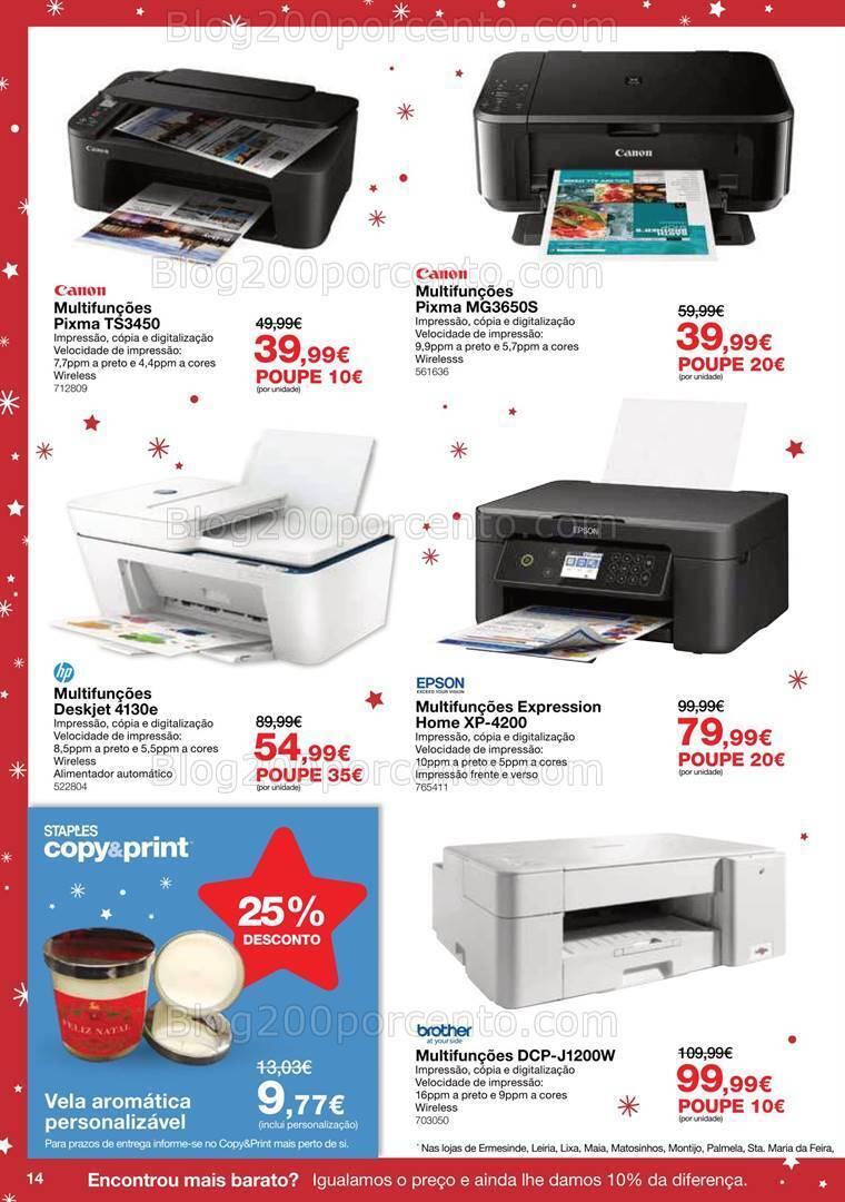 Antevisão Folheto STAPLES Natal Promoções de 29 novembro a 24 dezembro