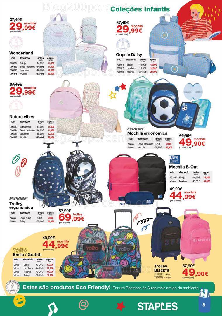 Antevisão Folheto STAPLES Regresso às Aulas Promoções de 16 agosto a 28 setembro