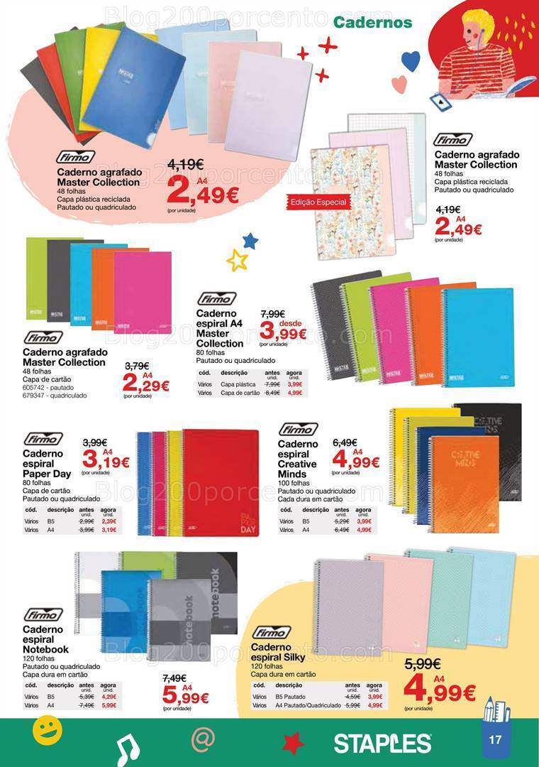 Antevisão Folheto STAPLES Regresso às Aulas Promoções de 16 agosto a 28 setembro