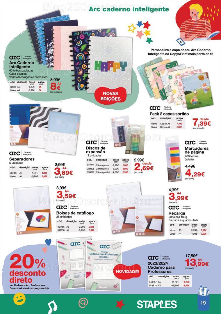 Antevisão Folheto STAPLES Regresso às Aulas Promoções de 16 agosto a 28 setembro