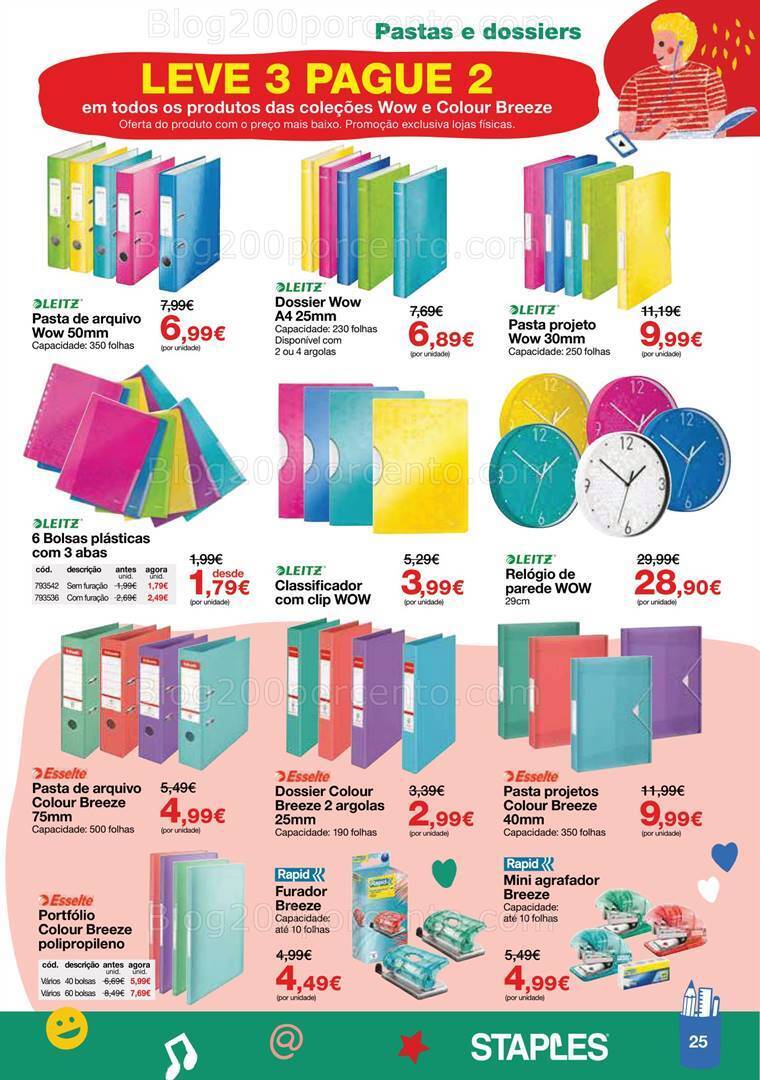 Antevisão Folheto STAPLES Regresso às Aulas Promoções de 16 agosto a 28 setembro