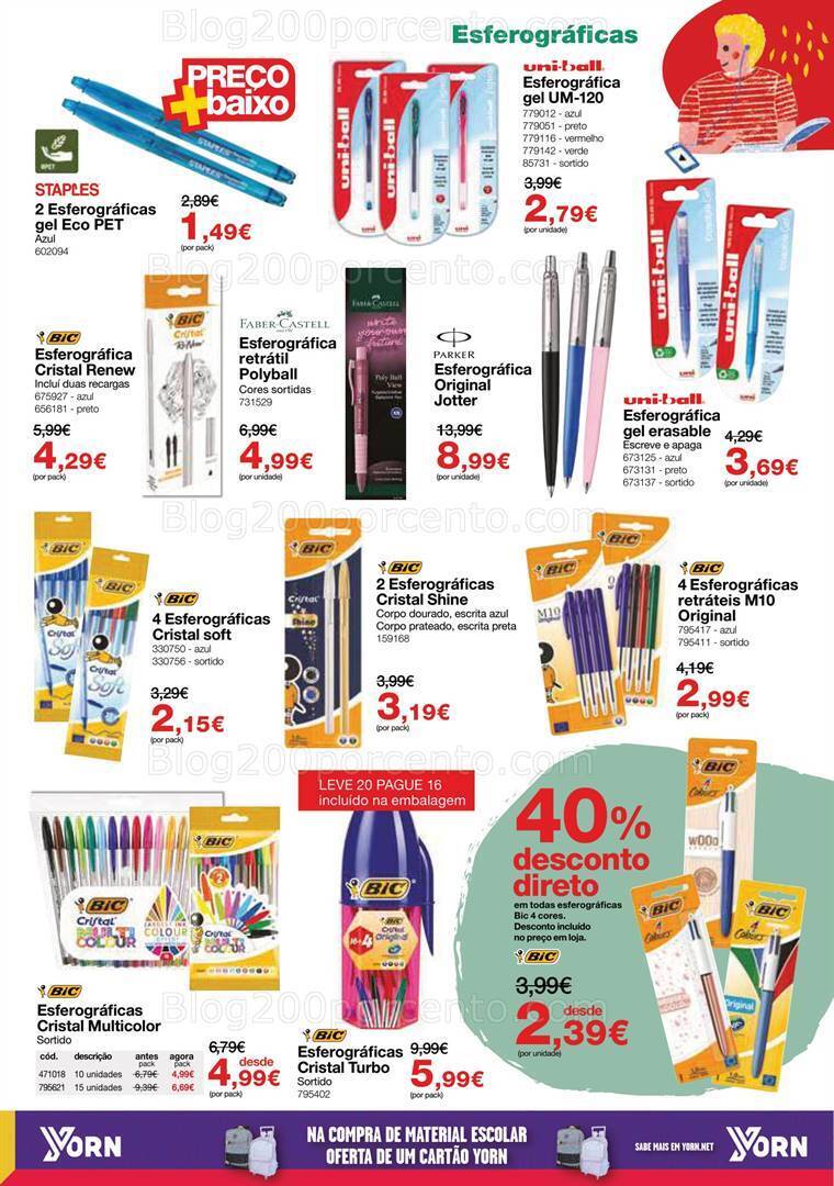 Antevisão Folheto STAPLES Regresso às Aulas Promoções de 16 agosto a 28 setembro