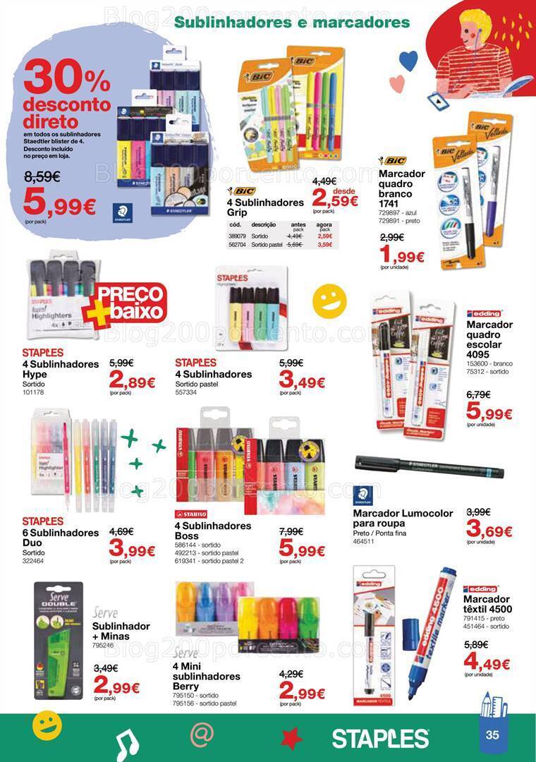Antevisão Folheto STAPLES Regresso às Aulas Promoções de 16 agosto a 28 setembro
