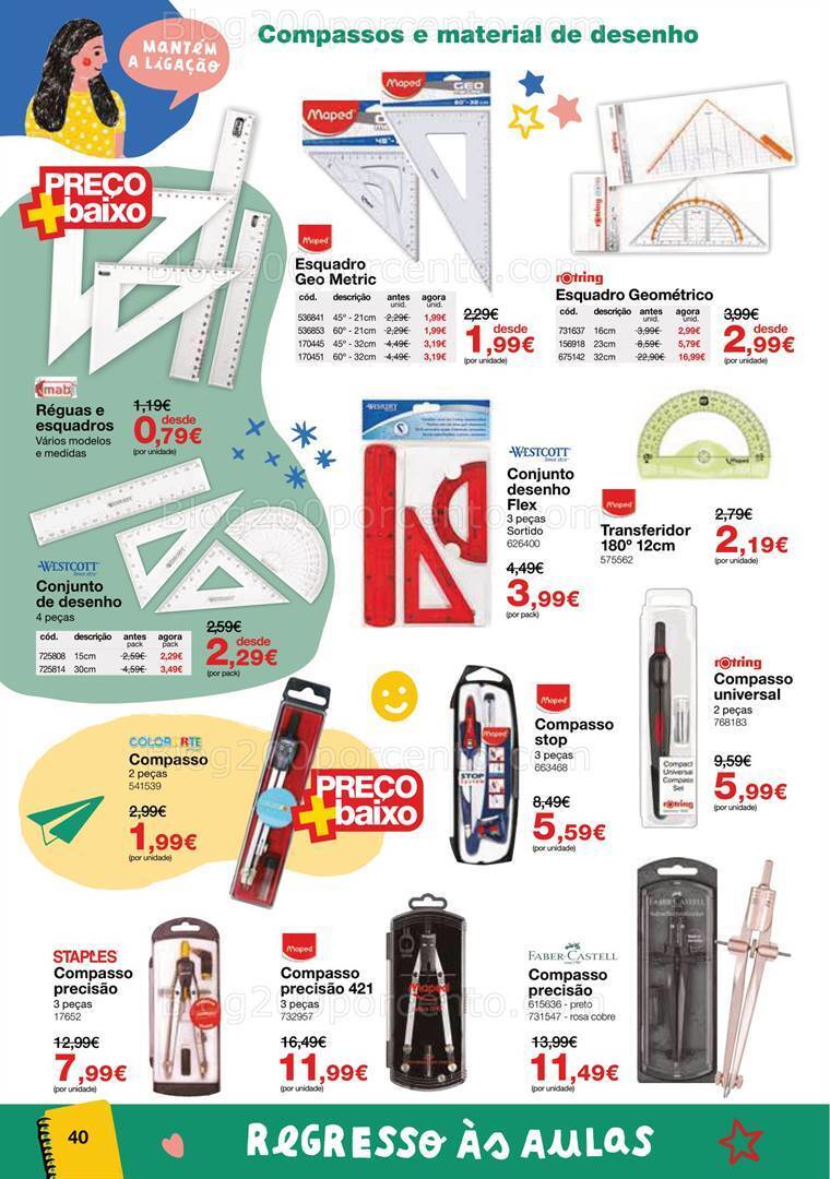 Antevisão Folheto STAPLES Regresso às Aulas Promoções de 16 agosto a 28 setembro