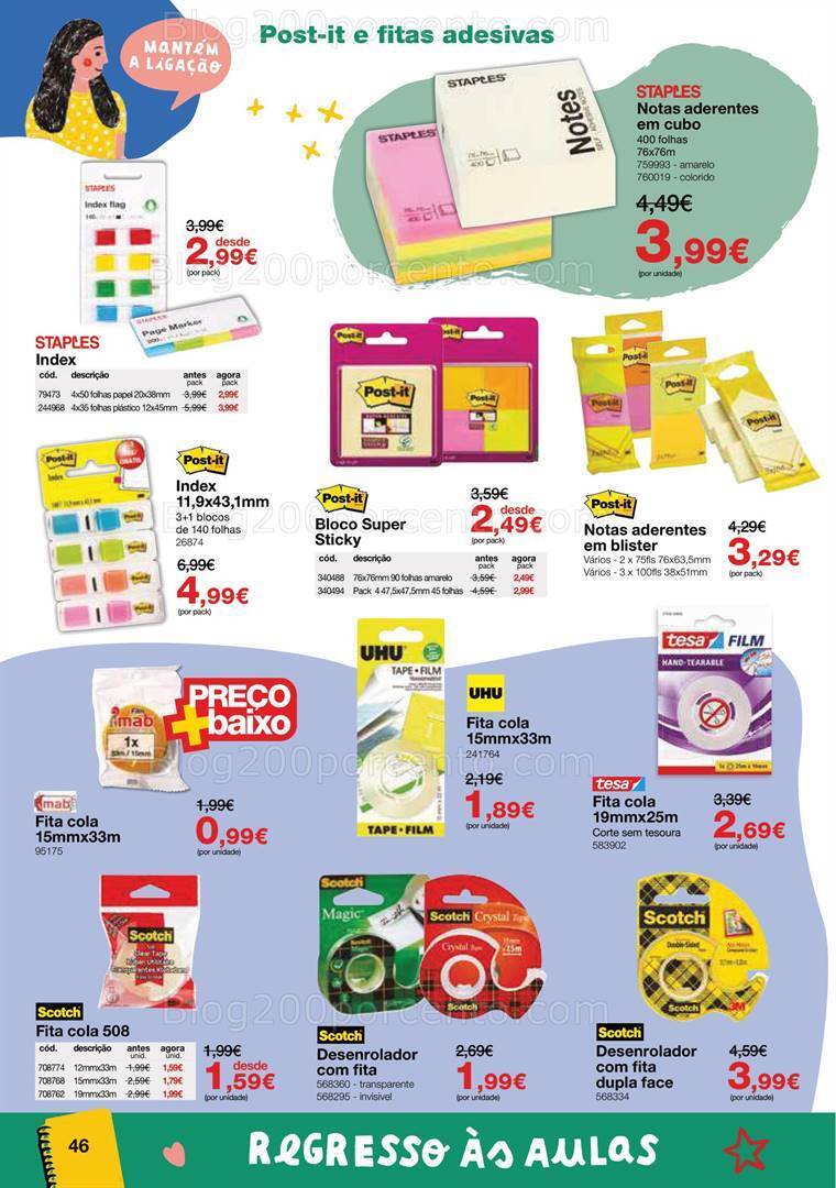 Antevisão Folheto STAPLES Regresso às Aulas Promoções de 16 agosto a 28 setembro