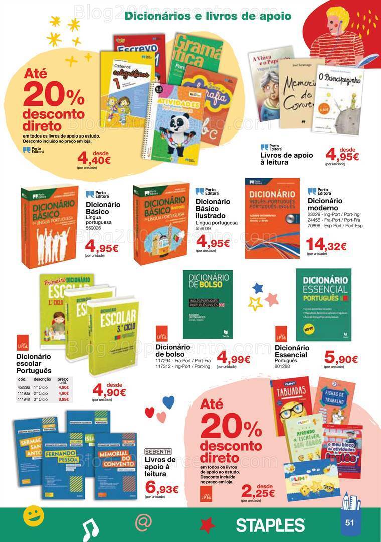 Antevisão Folheto STAPLES Regresso às Aulas Promoções de 16 agosto a 28 setembro