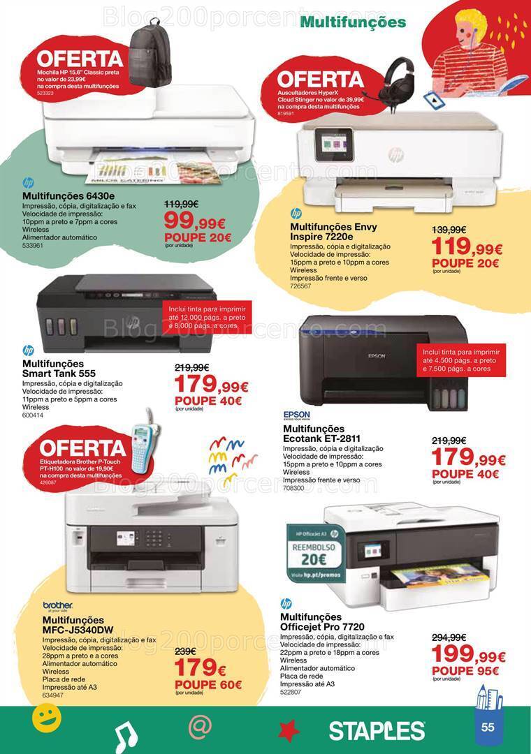 Antevisão Folheto STAPLES Regresso às Aulas Promoções de 16 agosto a 28 setembro