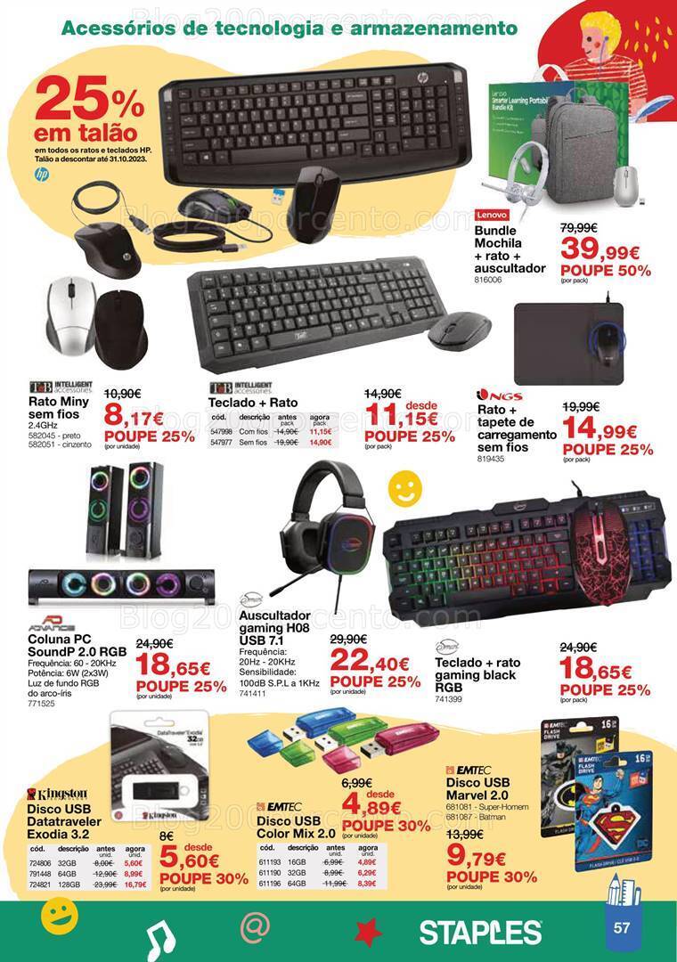 Antevisão Folheto STAPLES Regresso às Aulas Promoções de 16 agosto a 28 setembro