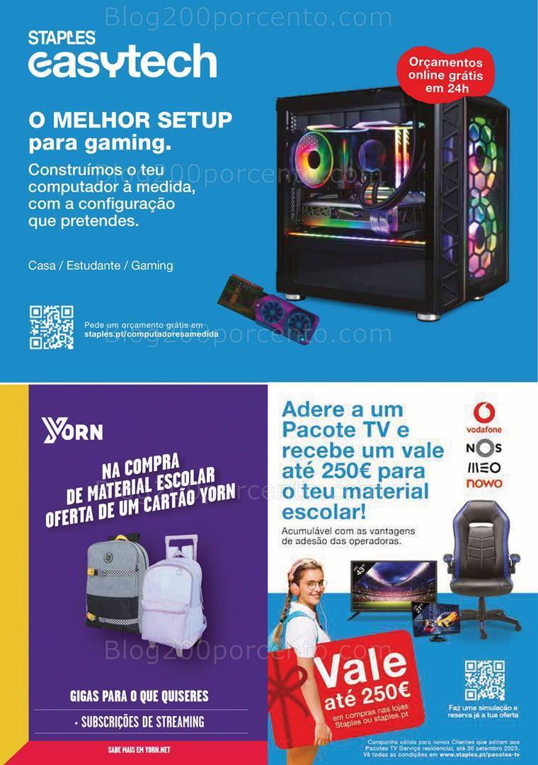 Antevisão Folheto STAPLES Regresso às Aulas Promoções de 16 agosto a 28 setembro