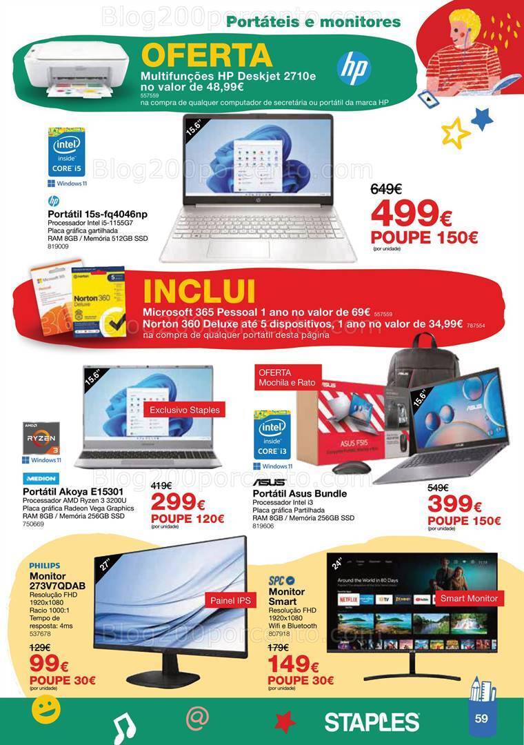 Antevisão Folheto STAPLES Regresso às Aulas Promoções de 16 agosto a 28 setembro