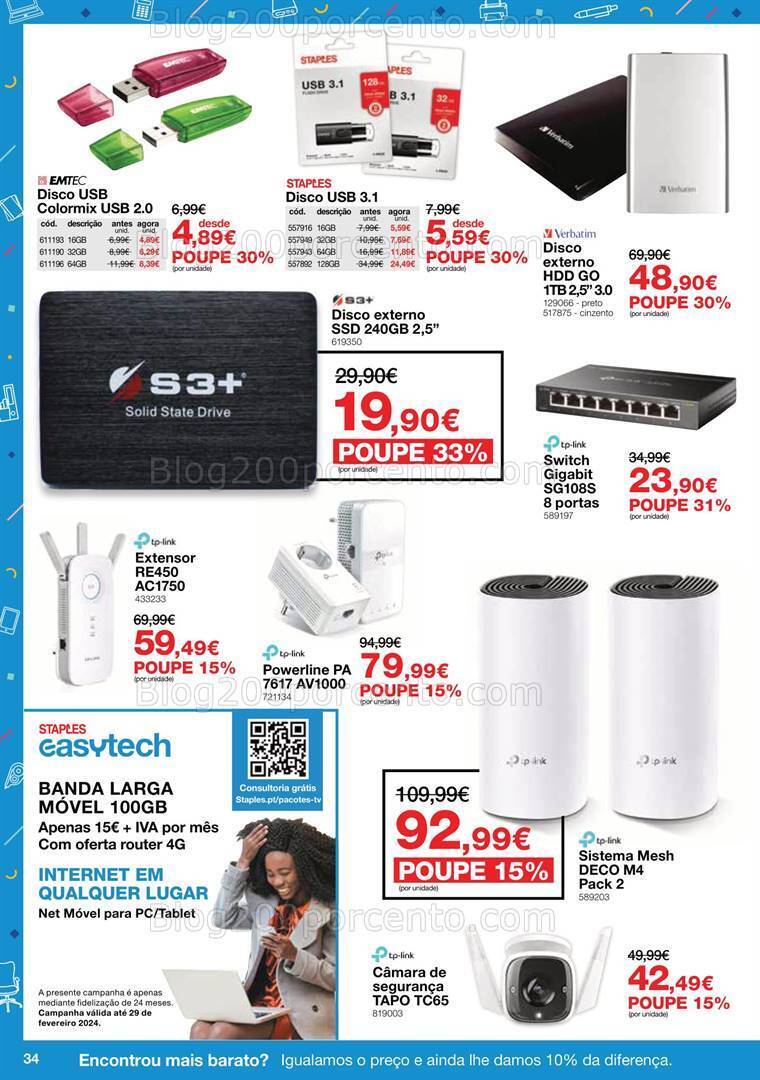 Antevisão Folheto STAPLES Promoções de 26 dezembro a 8 fevereiro