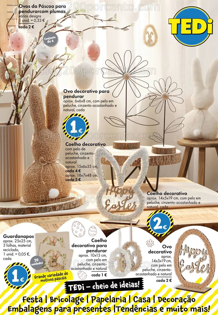 Antevisão Folheto TEDI Bazar + Páscoa e Jardim Promoções a partir de 29 março