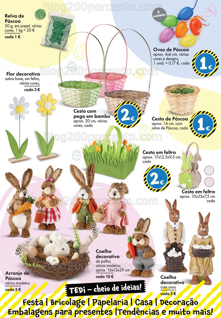 Antevisão Folheto TEDI Bazar + Páscoa e Jardim Promoções a partir de 29 março