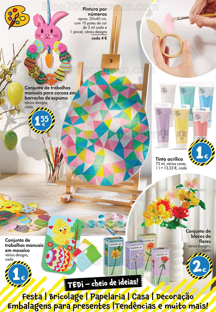 Antevisão Folheto TEDI Bazar + Páscoa e Jardim Promoções a partir de 29 março