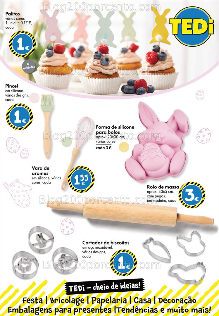 Antevisão Folheto TEDI Bazar + Páscoa e Jardim Promoções a partir de 29 março