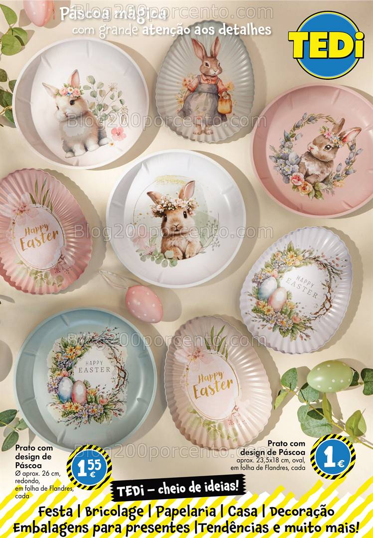 Antevisão Folheto TEDI Bazar + Páscoa e Jardim Promoções a partir de 29 março