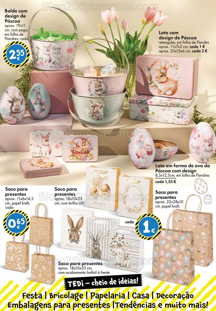 Antevisão Folheto TEDI Bazar + Páscoa e Jardim Promoções a partir de 29 março