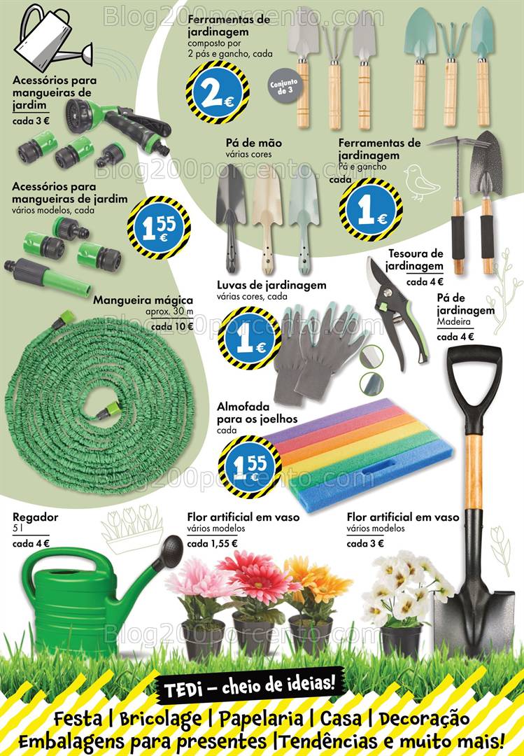 Antevisão Folheto TEDI Bazar + Páscoa e Jardim Promoções a partir de 29 março