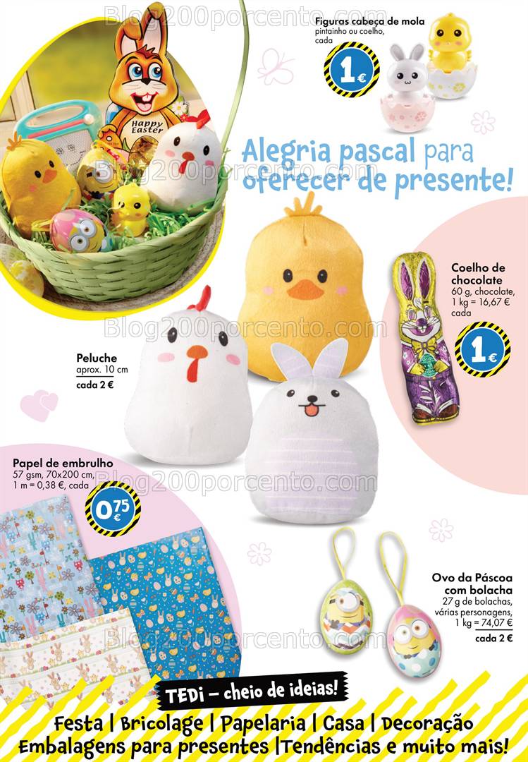 Antevisão Folheto TEDI Brinquedos Páscoa Promoções a partir de 29 março