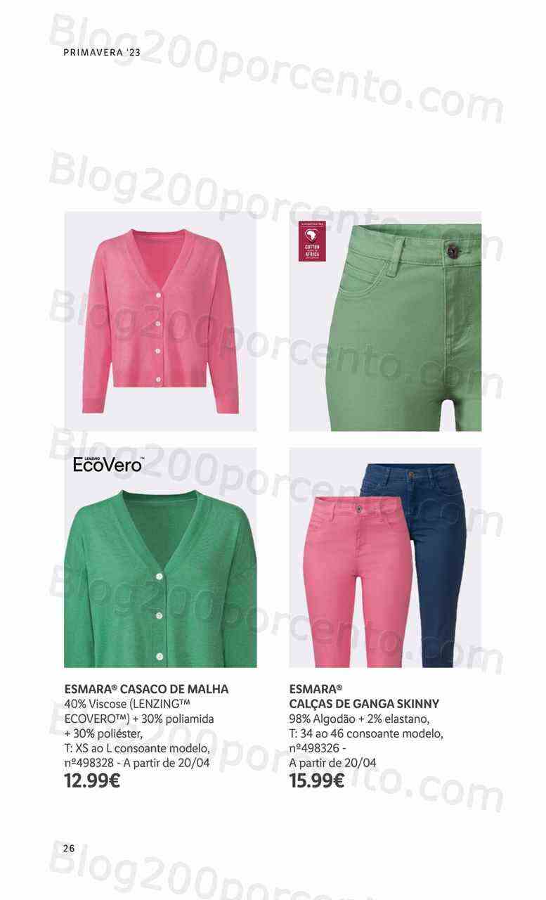 Antevisão Folheto LIDL Moda Primavera - Verão Promoções a partir de 13 março