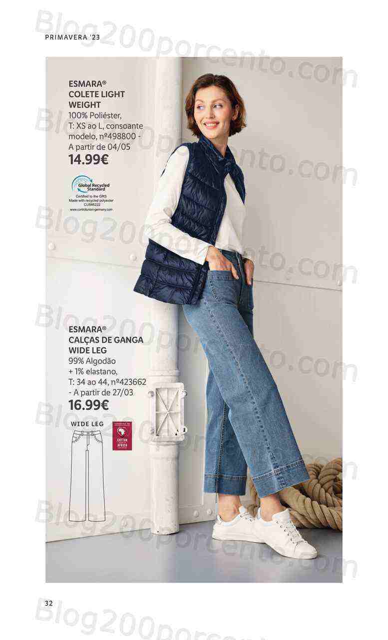 Antevisão Folheto LIDL Moda Primavera - Verão Promoções a partir de 13 março