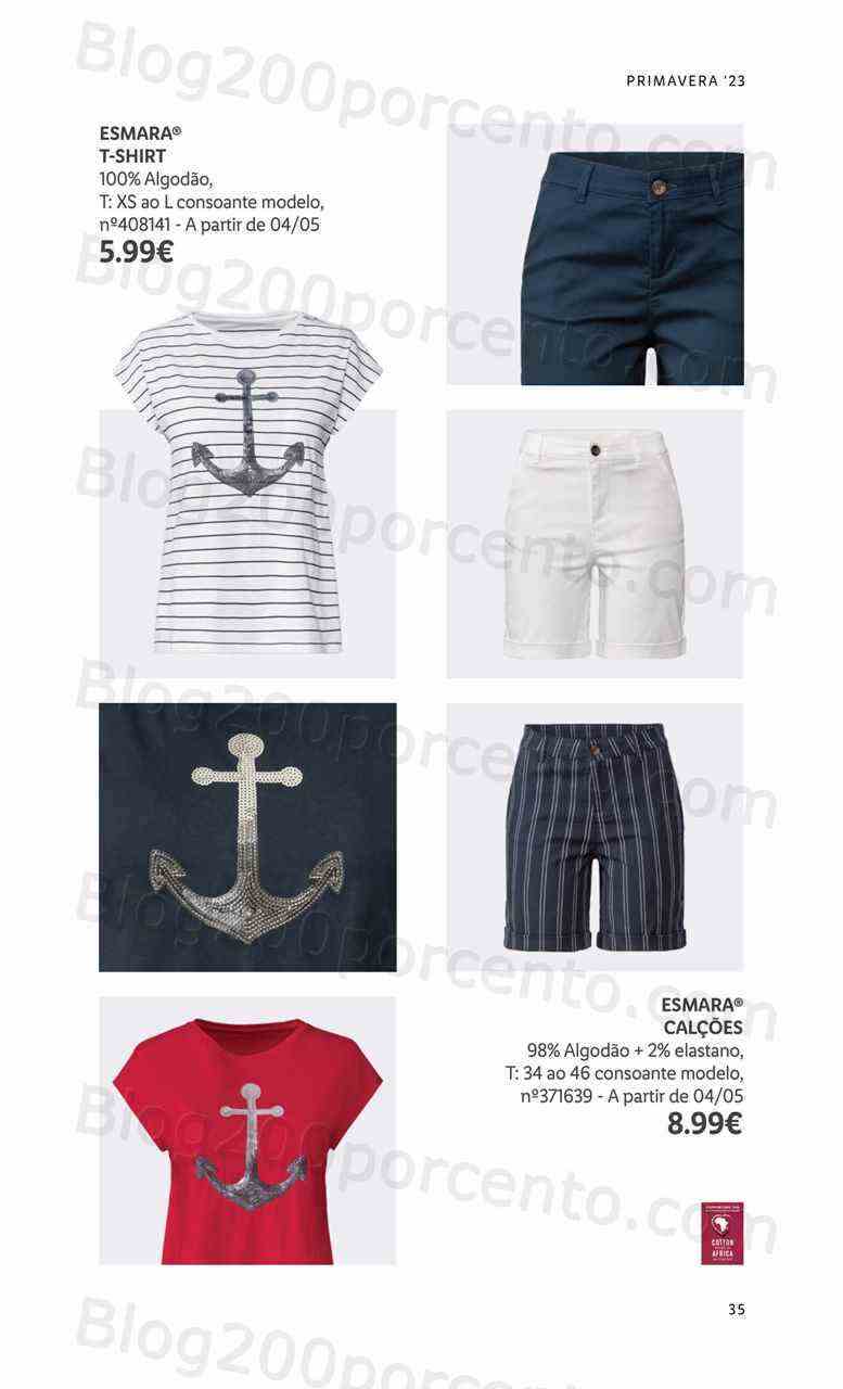 Antevisão Folheto LIDL Moda Primavera - Verão Promoções a partir de 13 março