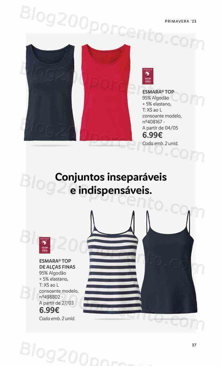 Antevisão Folheto LIDL Moda Primavera - Verão Promoções a partir de 13 março