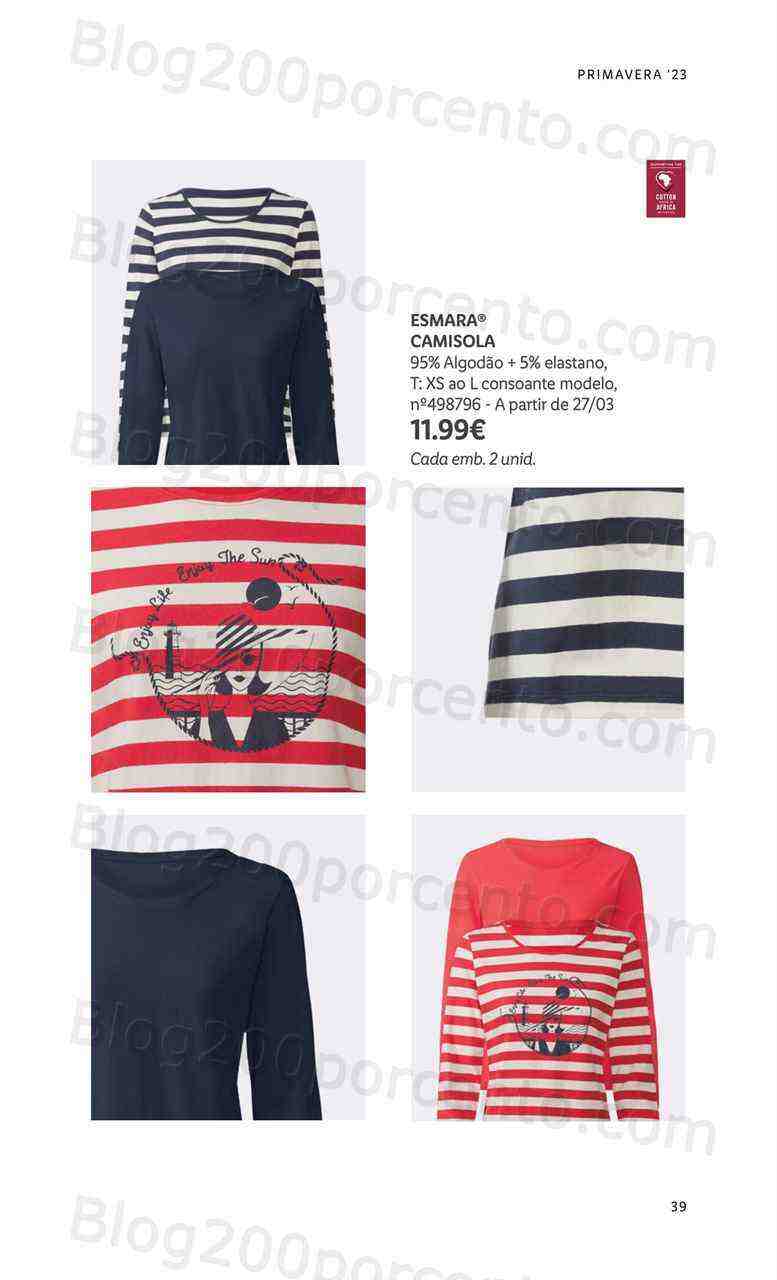 Antevisão Folheto LIDL Moda Primavera - Verão Promoções a partir de 13 março