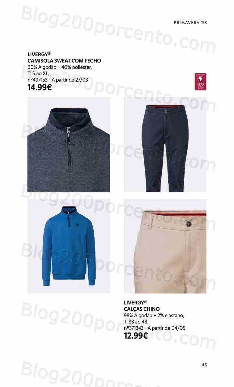 Antevisão Folheto LIDL Moda Primavera - Verão Promoções a partir de 13 março