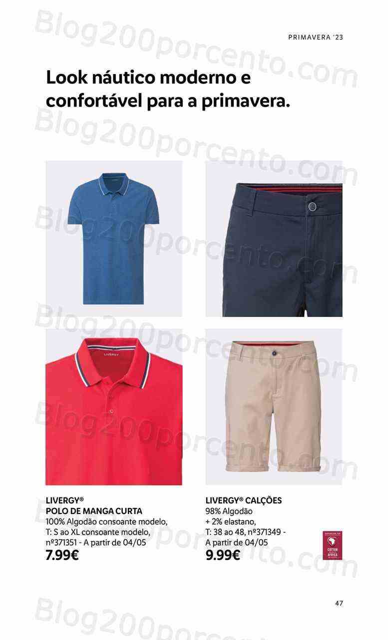 Antevisão Folheto LIDL Moda Primavera - Verão Promoções a partir de 13 março