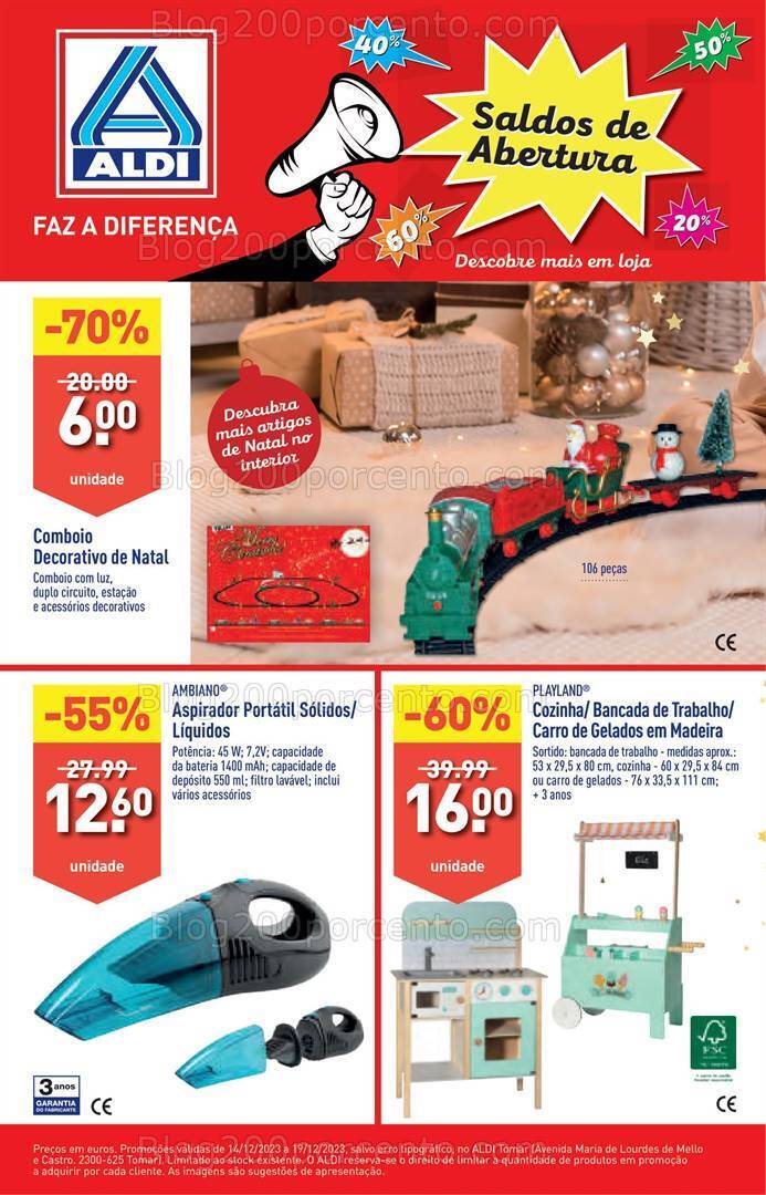 Antevisão Folheto ALDI Aberturas - Tomar Promoções de 14 a 19 dezembro
