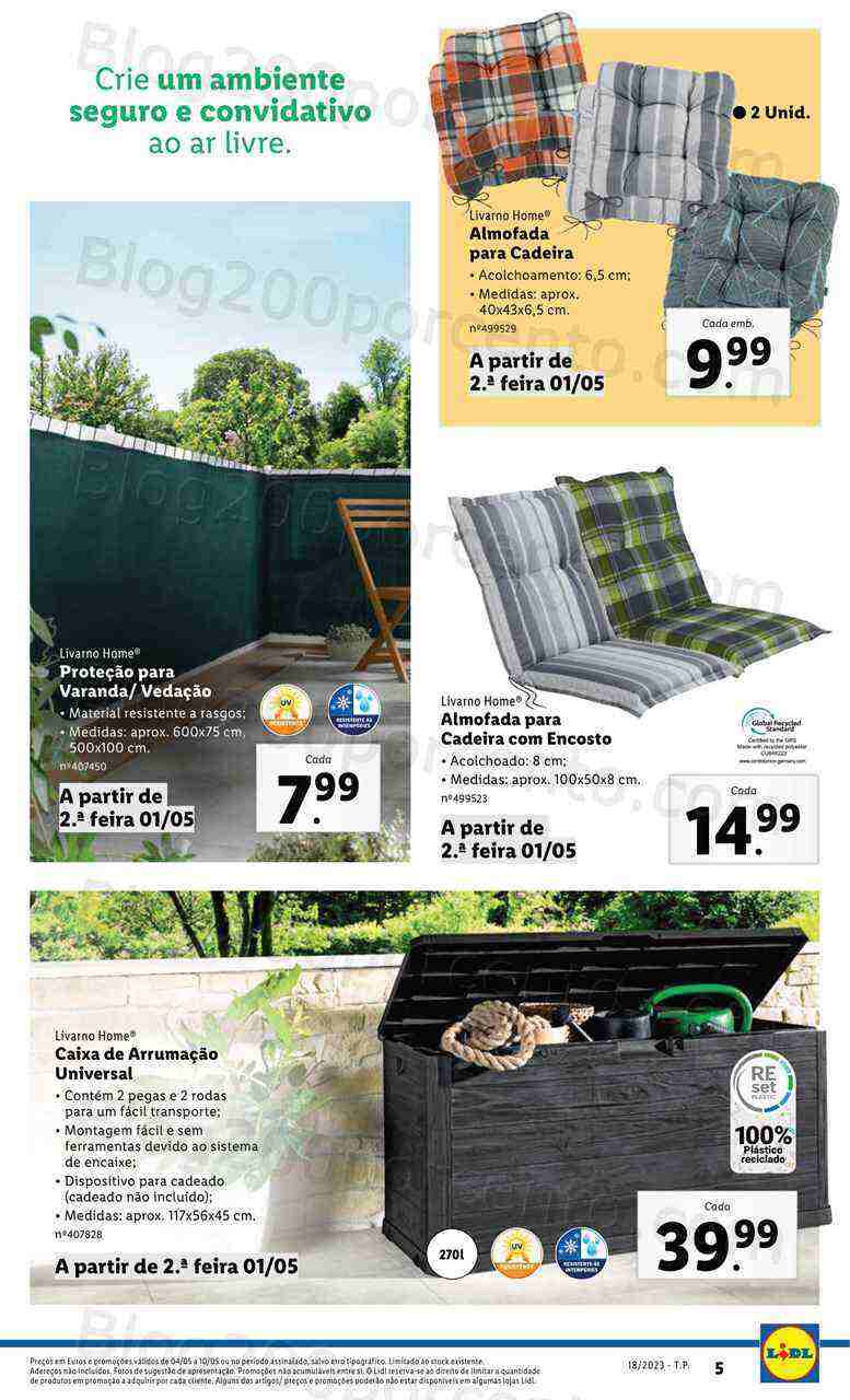 Antevisão Folheto LIDL Bazar Verão Promoções a partir de 1 maio