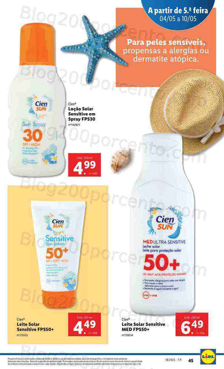 Antevisão Folheto LIDL Verão Promoções de 4 a 10 maio
