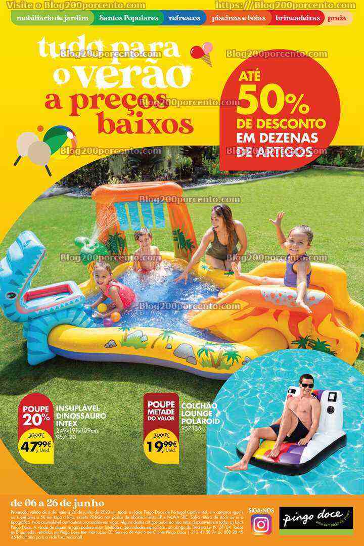Antevisão Folheto PINGO DOCE Bazar Verão Promoções de 6 a 26 junho
