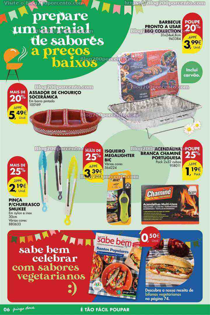 Antevisão Folheto PINGO DOCE Bazar Verão Promoções de 6 a 26 junho