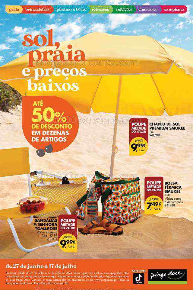 Antevisão Folheto PINGO DOCE Bazar Verão Promoçóes de 27 junho a 17 julho