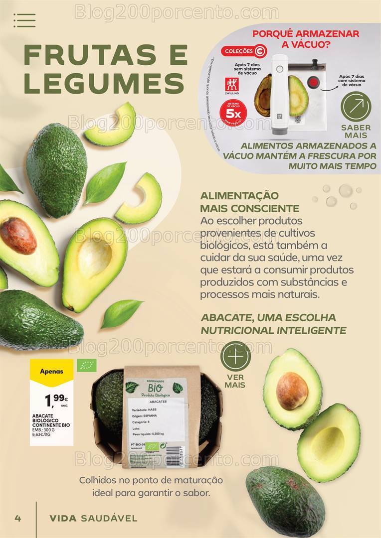 Antevisão Folheto CONTINENTE Vida Saudável Promoções de 16 a 28 janeiro