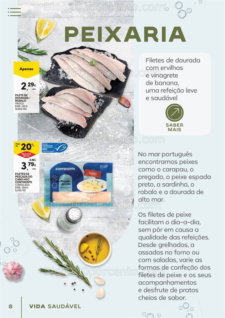 Antevisão Folheto CONTINENTE Vida Saudável Promoções de 16 a 28 janeiro