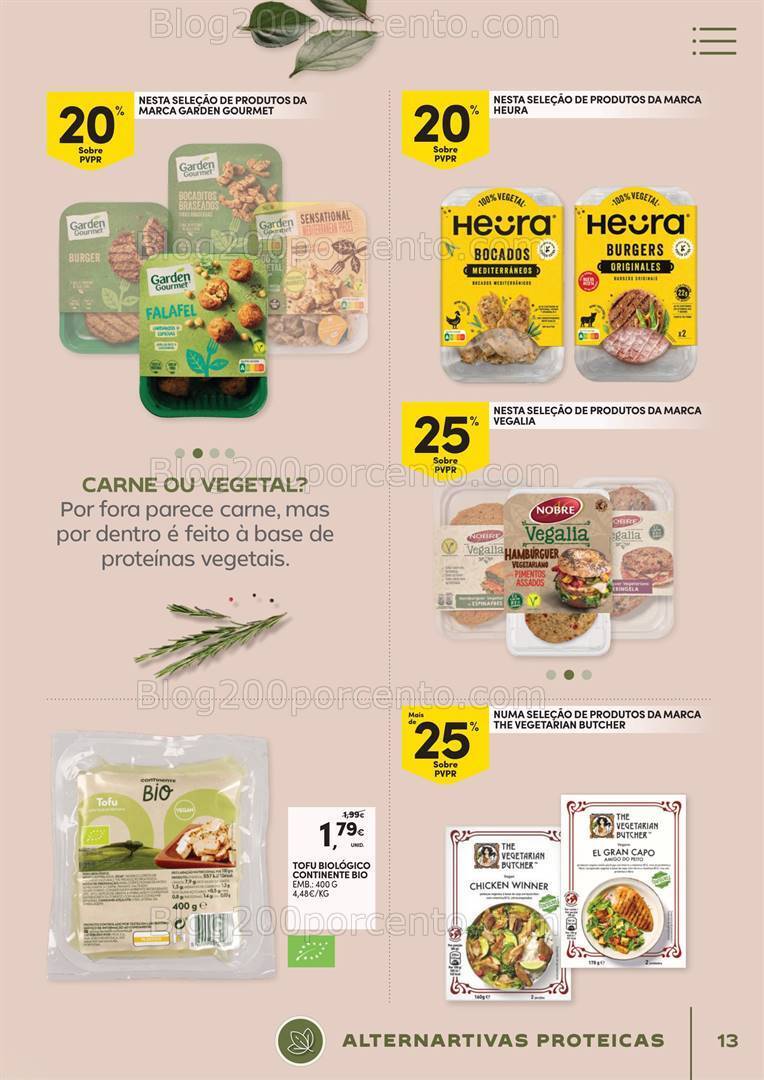 Antevisão Folheto CONTINENTE Vida Saudável Promoções de 16 a 28 janeiro