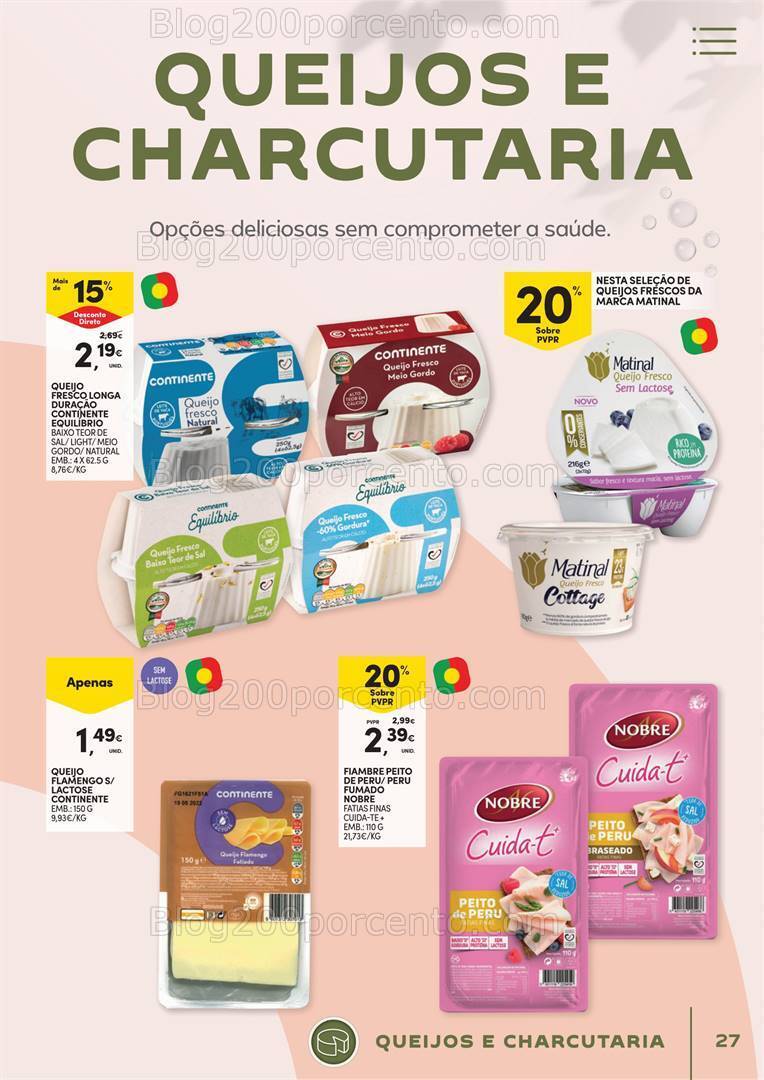 Antevisão Folheto CONTINENTE Vida Saudável Promoções de 16 a 28 janeiro