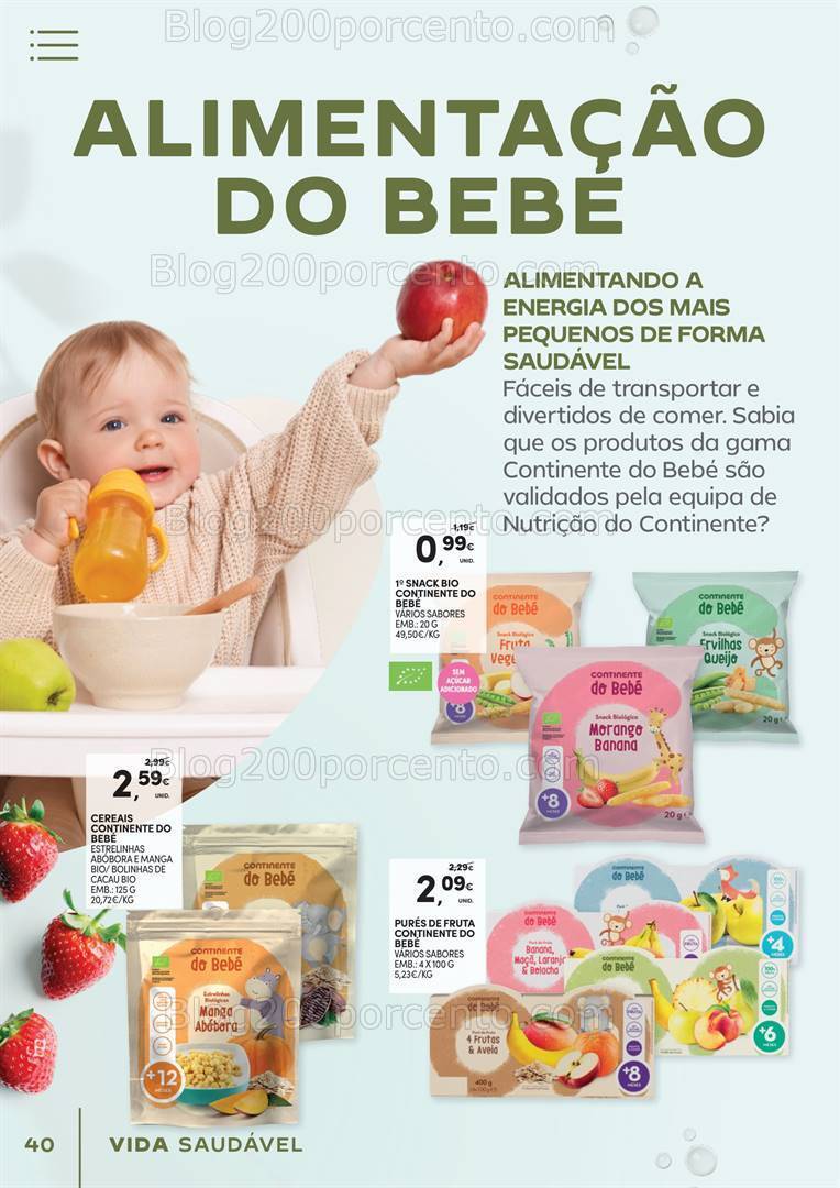 Antevisão Folheto CONTINENTE Vida Saudável Promoções de 16 a 28 janeiro