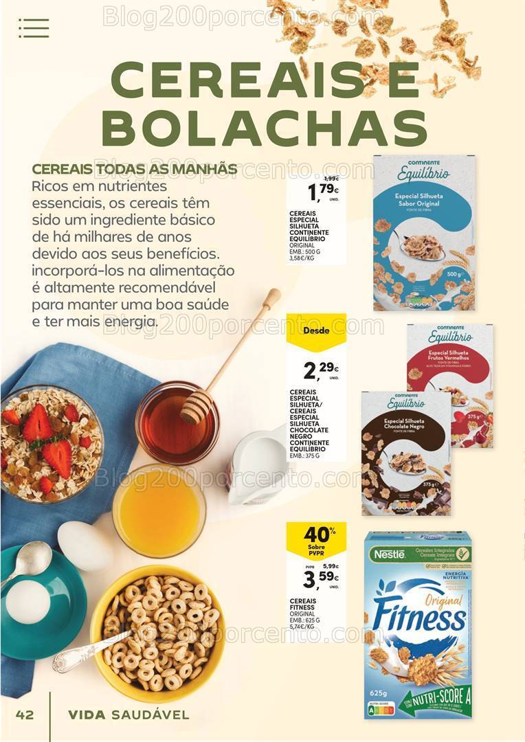 Antevisão Folheto CONTINENTE Vida Saudável Promoções de 16 a 28 janeiro