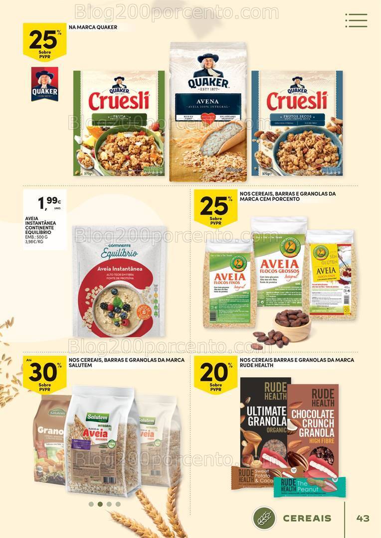 Antevisão Folheto CONTINENTE Vida Saudável Promoções de 16 a 28 janeiro