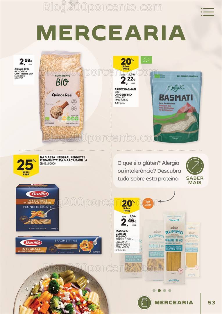 Antevisão Folheto CONTINENTE Vida Saudável Promoções de 16 a 28 janeiro