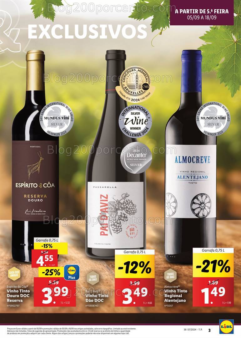 Antevisão Folheto LIDL Extra Promoções de 5 a 18 setembro
